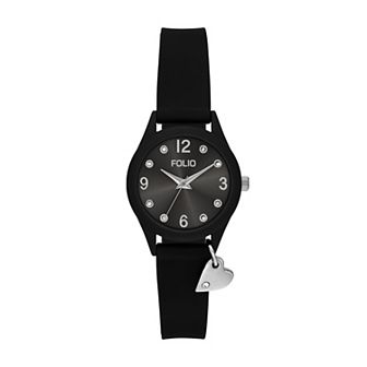 Folio Women's Heart Bangle Silicone Watch