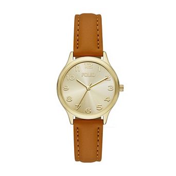 Folio Women's Faux Leather Easy Read Watch