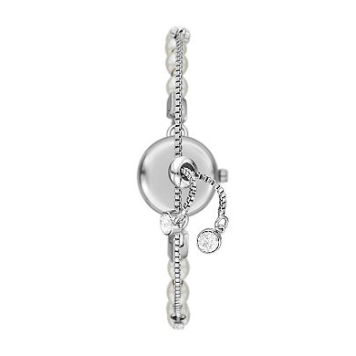 Folio Women's Silver & Pearl Dainty Watch