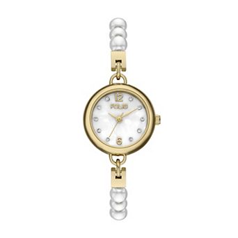 Folio Women's Silver & Pearl Dainty Watch