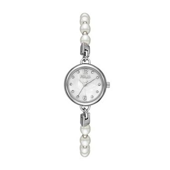 Folio Women's Silver & Pearl Dainty Watch