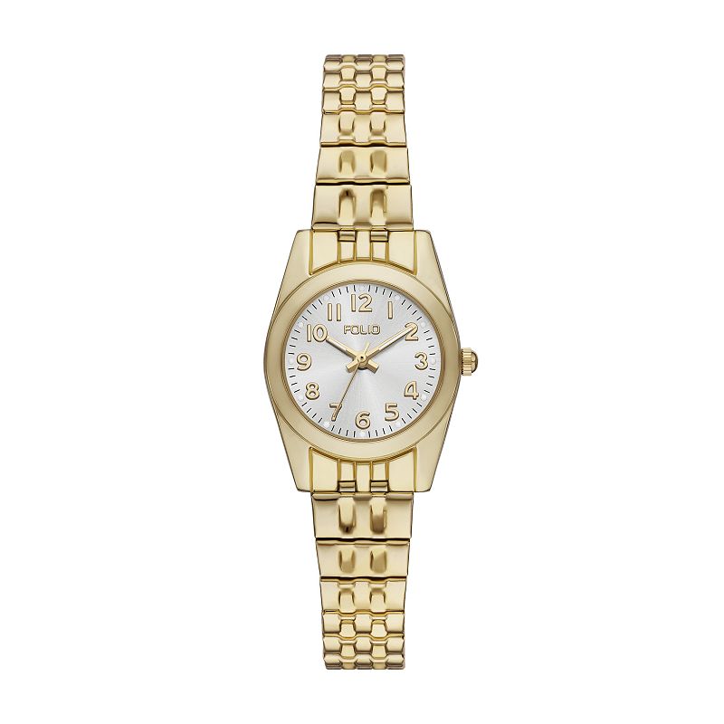 Folio Women's Easy Read Expansion Watch, Gold Tone