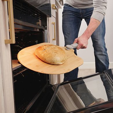 Old Stone Bamboo Pizza Peel with Foldable Handle