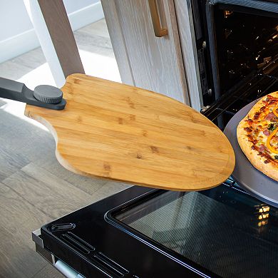 Old Stone Bamboo Pizza Peel with Foldable Handle