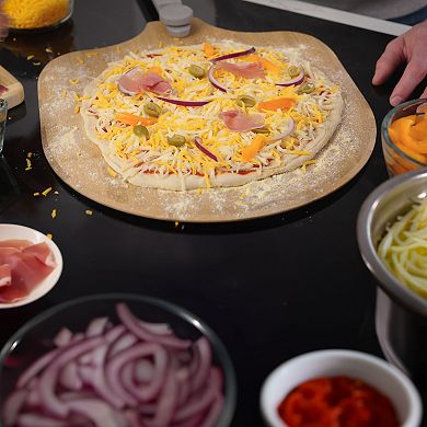 Old Stone 3-Piece Glazed Pizza Stone Set