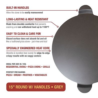 Old Stone 3-Piece Glazed Pizza Stone Set