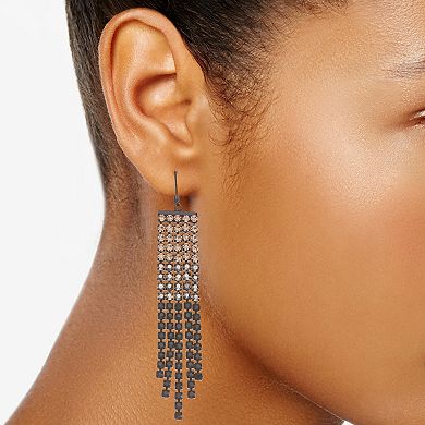 Simply Vera Vera Wang Black Fringe Drop Earrings