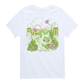 Boys 8-20 Pokemon Sprigatito Nature Graphic Tee