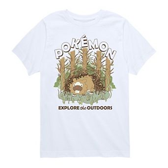 Boys 8-20 Pokemon Bidoof Explore The Outdoors Graphic Tee