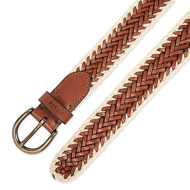 Women's Levi's® Fully Adjustable Leather Raffia Braided Belt