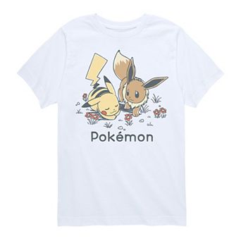 Boys 8-20 Pokemon Pikachu & Eevee Floral Graphic Tee