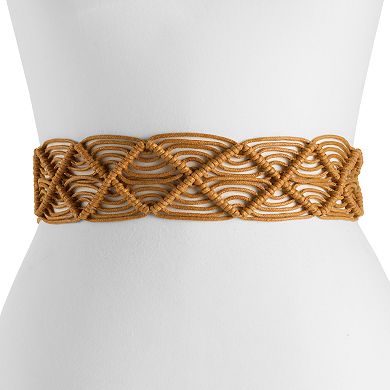 Women's Sonoma Goods For Life® 50MM Macrame Belt with Round Center Bar Buckle