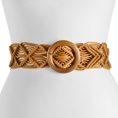 Women's Sonoma Goods For Life® 50MM Macrame Belt with Round Center Bar Buckle