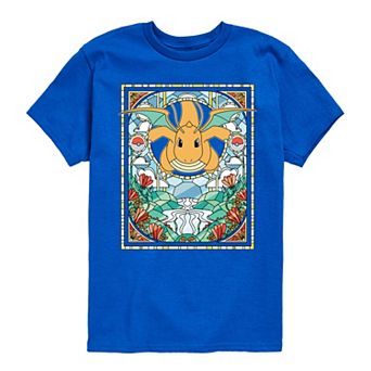 Boys 8-20 Pokemon Dragonite Stained Glass Graphic Tee
