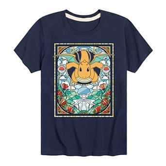 Boys 8-20 Pokemon Dragonite Stained Glass Graphic Tee