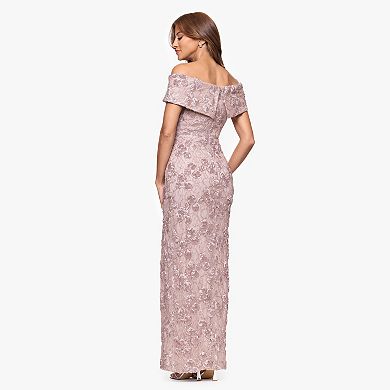 Women's X Evenings Soutache Lace Off The Shoulder Evening Gown