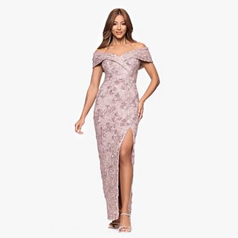 Women's X Evenings Soutache Lace Off The Shoulder Evening Gown