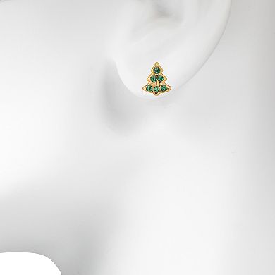 LC Lauren Conrad Gold Tone Christmas Stud Earring Set