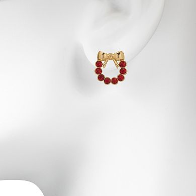 LC Lauren Conrad Gold Tone Wreath Stud Earrings