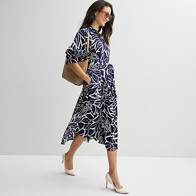 Women's Sandra Darren Floral Midi Shirt Dress