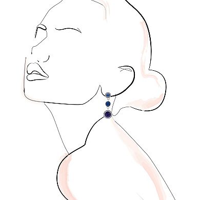 LC Lauren Conrad Crystal Triple Linear Drop Earrings