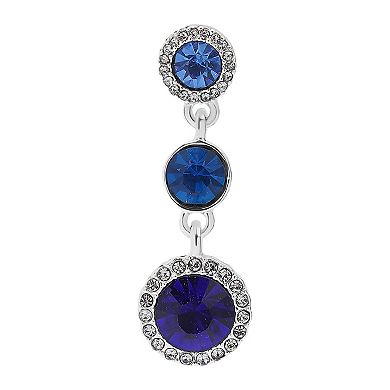 LC Lauren Conrad Crystal Triple Linear Drop Earrings