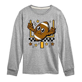 Boys 8-20 Football And Goal Post Long Sleeve Graphic Tee