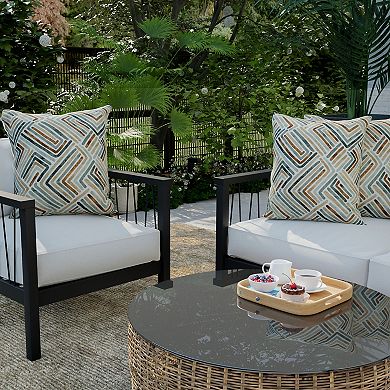 Rizzy Home Ally 22 in. x 22 in. Geometric Indoor / Outdoor Throw Pillow