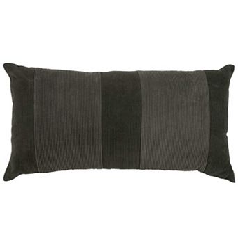 Rizzy Home Bob 14 in x 26 in Corduroy & Velvet Throw Pillow Cover
