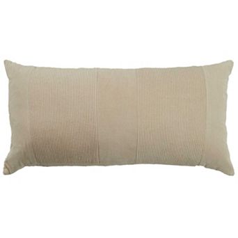 Rizzy Home Bob 14 in x 26 in Corduroy & Velvet Down Filled Throw Pillow