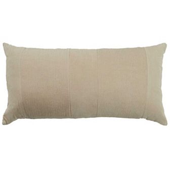 Rizzy Home Bob 14 in x 26 in Corduroy & Velvet Throw Pillow