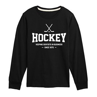 Boys 8-20 Hockey Dentist Long Sleeve Graphic Tee