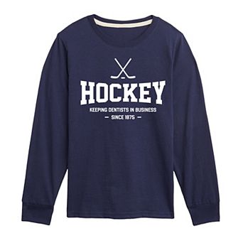 Boys 8-20 Hockey Dentist Long Sleeve Graphic Tee