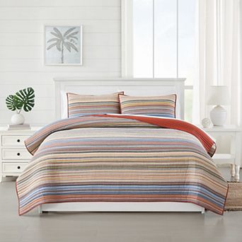 Oceanfront Resort Naples Striped Quilt & Sham Set