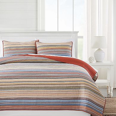 Oceanfront Resort Naples Striped Quilt & Sham Set