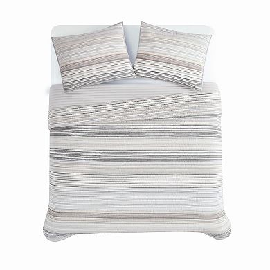 Oceanfront Resort Navarre Striped Quilt & Sham Set