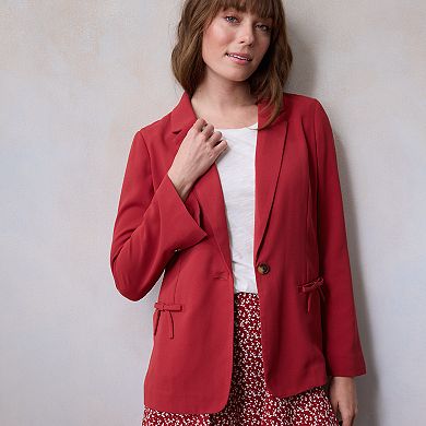 Women's LC Lauren Conrad Notch Collar Bow Blazer
