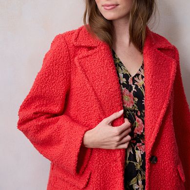 Petite LC Lauren Conrad Long Overcoat