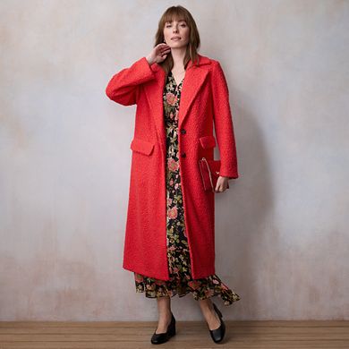 Petite LC Lauren Conrad Long Overcoat