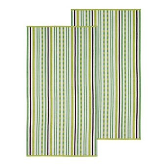 SUPERIOR 2-Pack Striped Textured Oversized Beach Towel