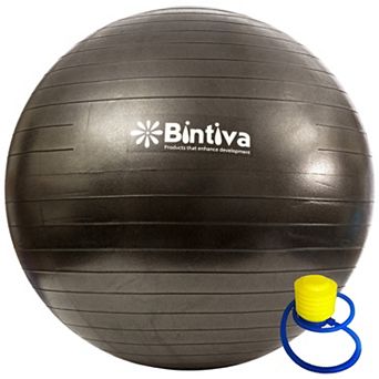 Bintiva Anti-burst Exercise Stability Yoga Ball For Fitness 55cm - Black