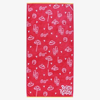 SUPERIOR Bahama Cotton Fuzzy Velour Terry Oversized Beach Towel