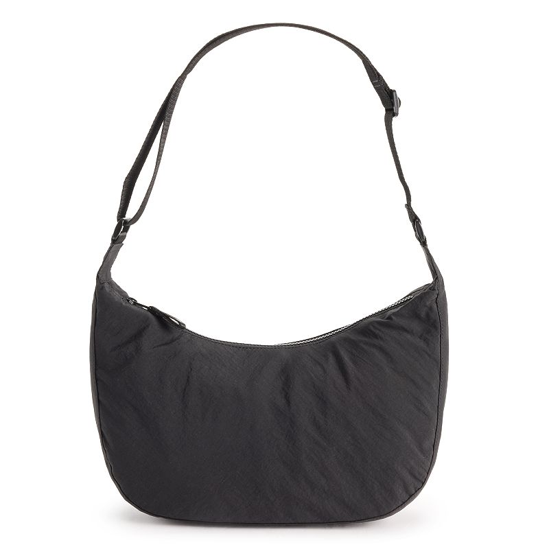 FLX Crossbody Hobo Shoulder Bag, Black