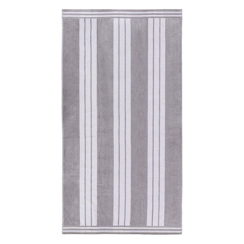 Superior Oversized Cabana Stripe Niantic Beach Towel  Grey
