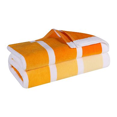 SUPERIOR Faded Stripes Cotton Velour Terry Oversized Beach Towel