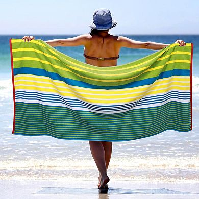SUPERIOR Mira Striped Cotton Oversized Beach Towel