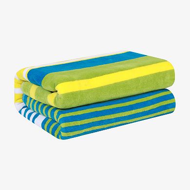 SUPERIOR Mira Striped Cotton Oversized Beach Towel