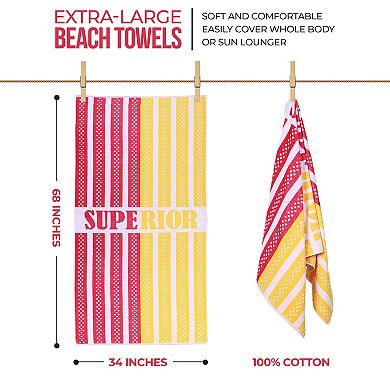 SUPERIOR Striped Oversized Beach Towel