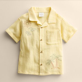 Baby & Toddler Little Co. By Lauren Conrad Short-Sleeve Woven Button Up Shirt