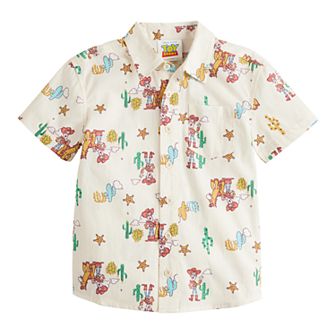 Baby & Toddler Boys Toy Story Woody's Roundup Button Front Tee